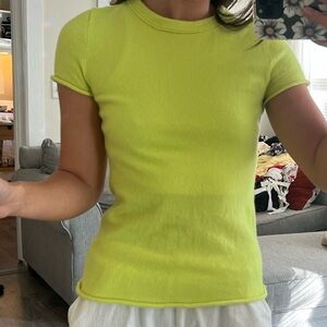 J. Crew Neon Yellow Short Sleeve Tee